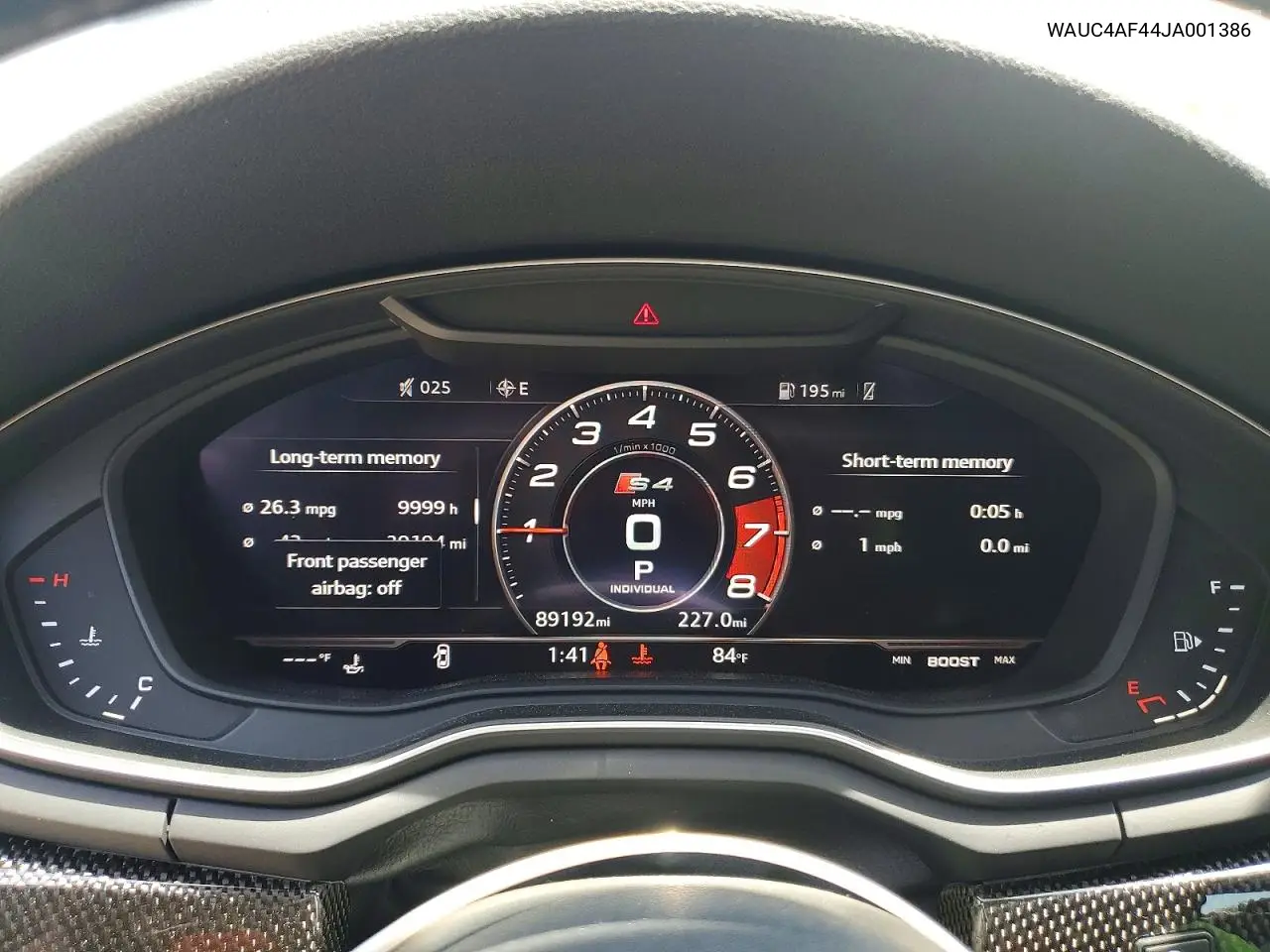 2018 Audi S4 Prestige VIN: WAUC4AF44JA001386 Lot: 54348396