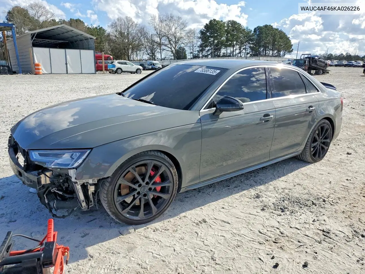 2019 Audi S4 Prestige VIN: WAUC4AF46KA026226 Lot: 78586135