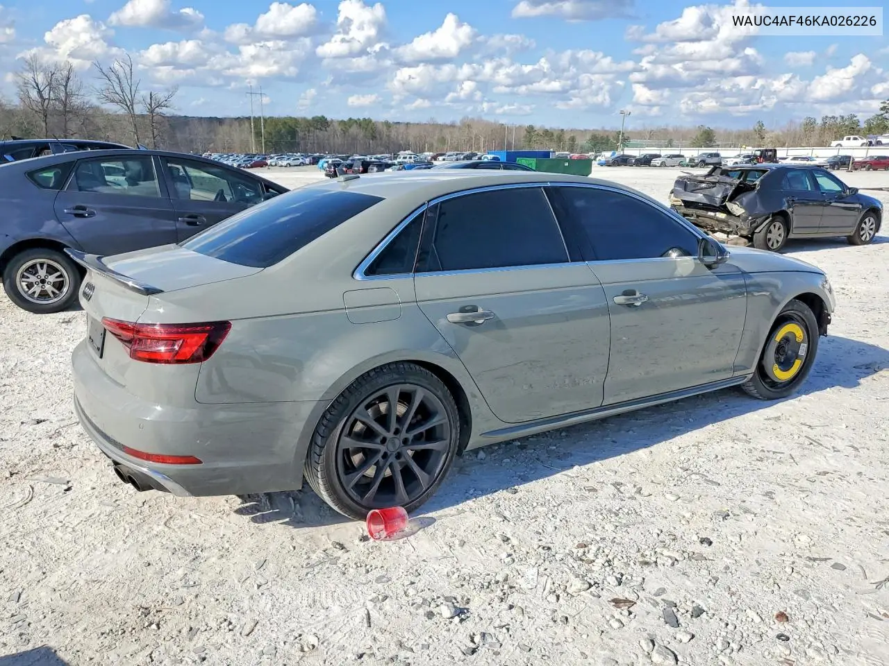 2019 Audi S4 Prestige VIN: WAUC4AF46KA026226 Lot: 78586135