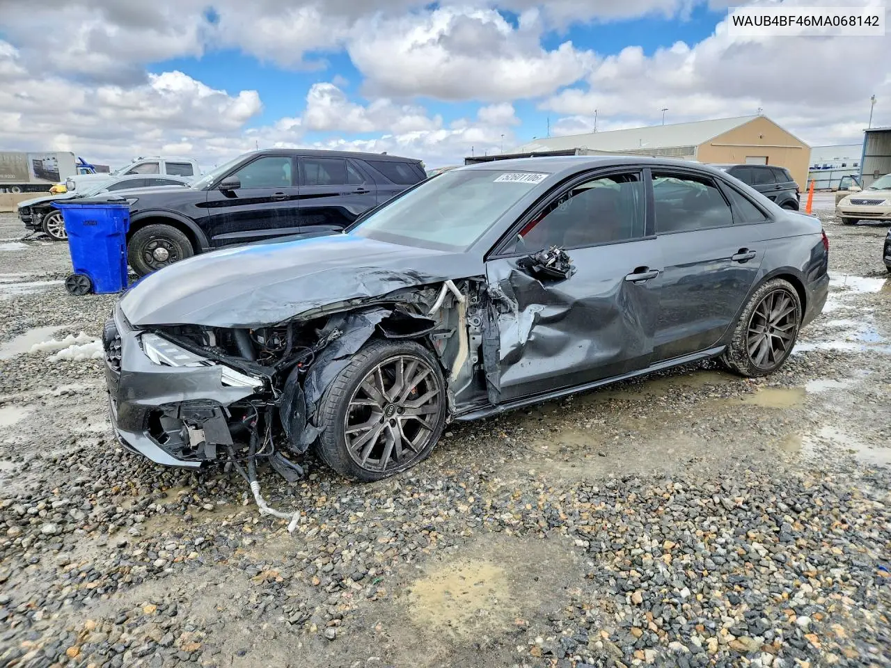 2021 Audi S4 Premium Plus VIN: WAUB4BF46MA068142 Lot: 52601106
