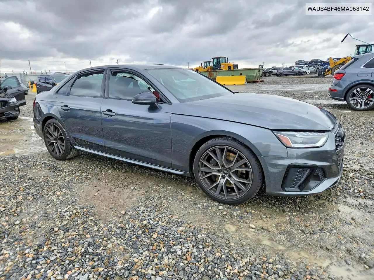 2021 Audi S4 Premium Plus VIN: WAUB4BF46MA068142 Lot: 52601106