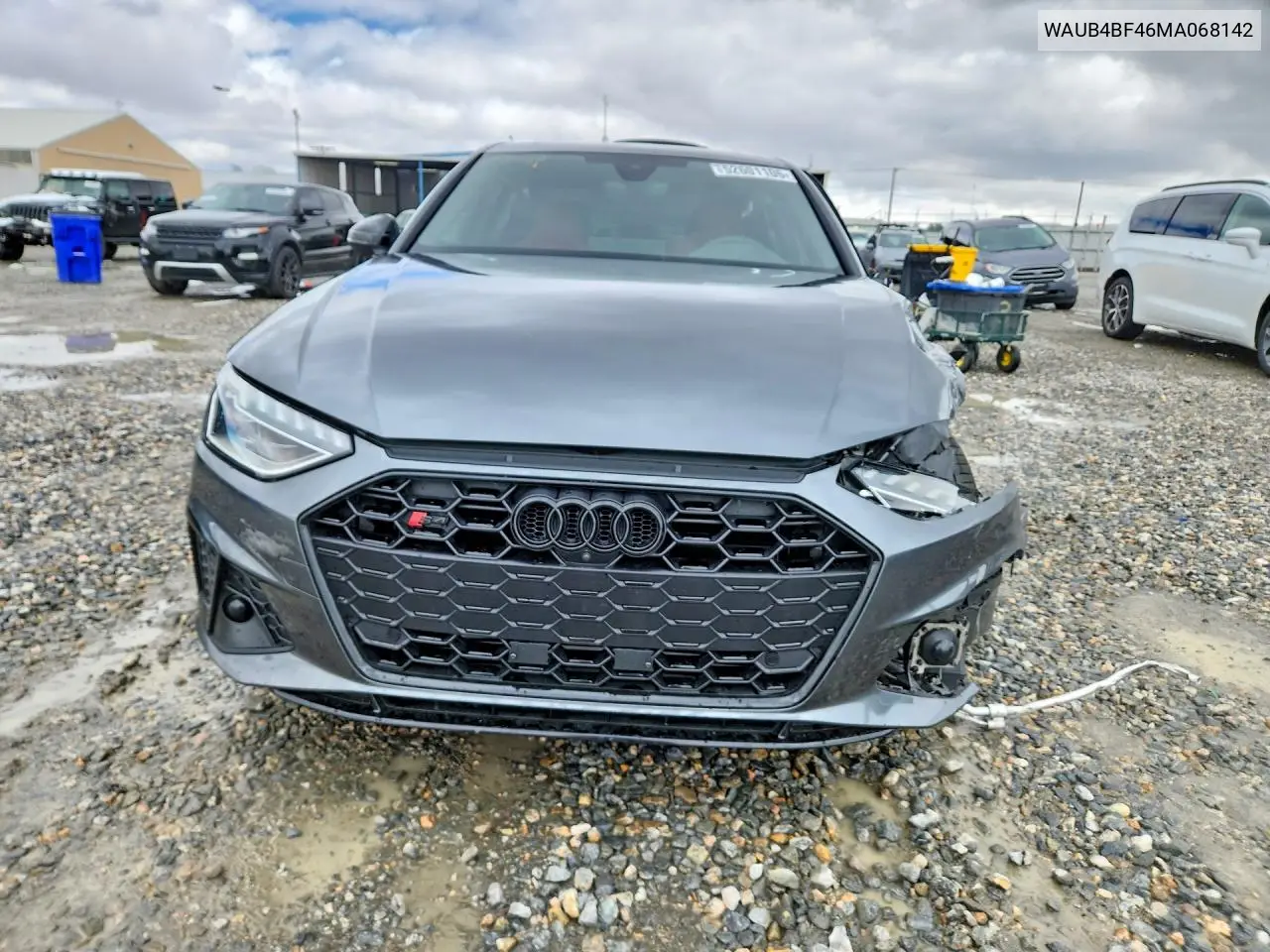 2021 Audi S4 Premium Plus VIN: WAUB4BF46MA068142 Lot: 52601106