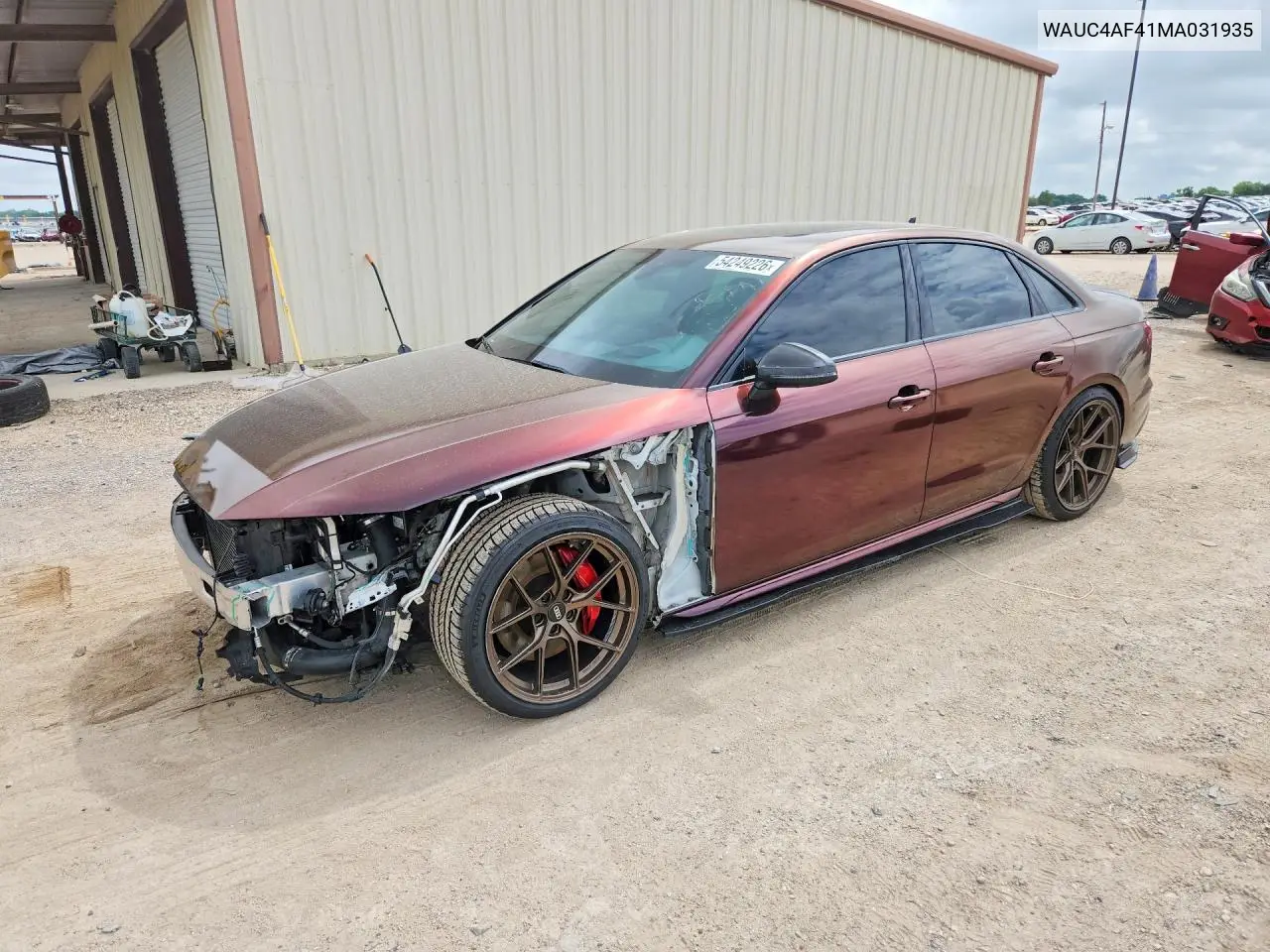 2021 Audi S4 Prestige VIN: WAUC4AF41MA031935 Lot: 54249226