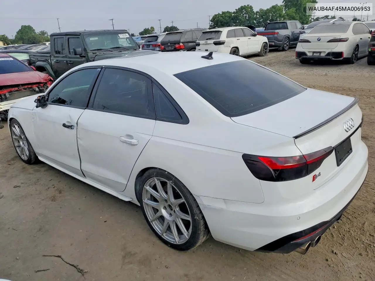2021 Audi S4 Premium Plus VIN: WAUB4AF45MA006953 Lot: 57415786