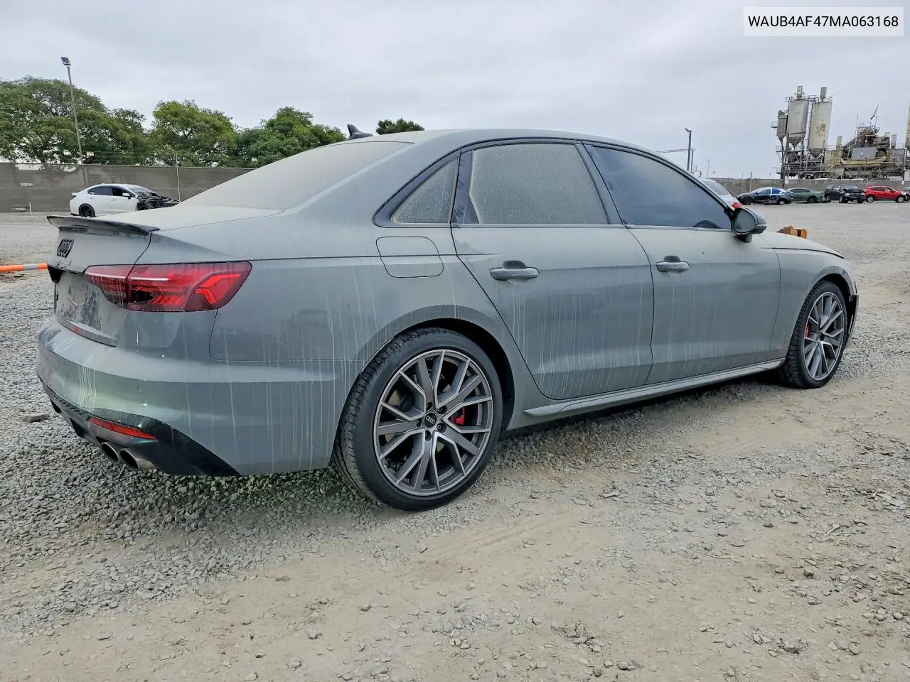 2021 Audi S4 Premium Plus VIN: WAUB4AF47MA063168 Lot: 58579406