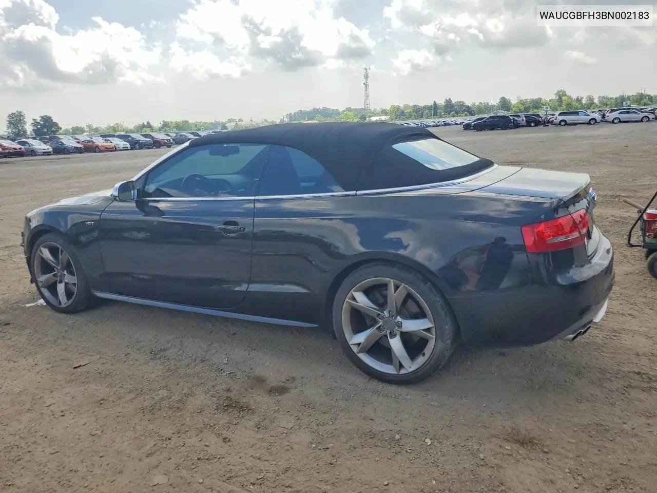 2011 Audi S5 Premium Plus VIN: WAUCGBFH3BN002183 Lot: 58981666