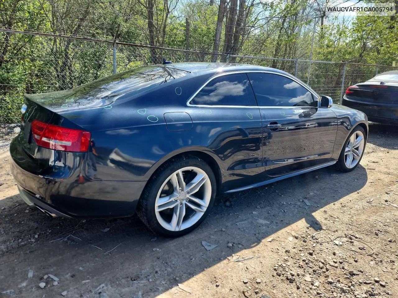 2012 Audi S5 Premium Plus VIN: WAUCVAFR1CA005794 Lot: 52678036