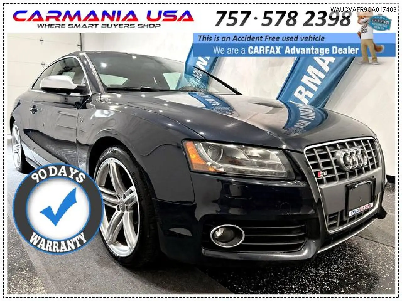 2012 Audi S5 Premium Plus VIN: WAUCVAFR9CA017403 Lot: 56252702