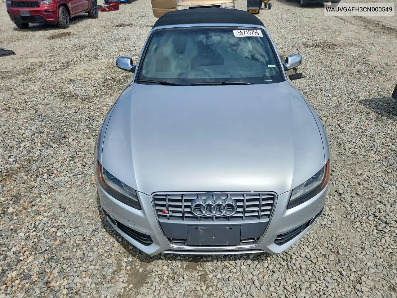 2012 Audi S5 Prestige VIN: WAUVGAFH3CN000549 Lot: 56715796