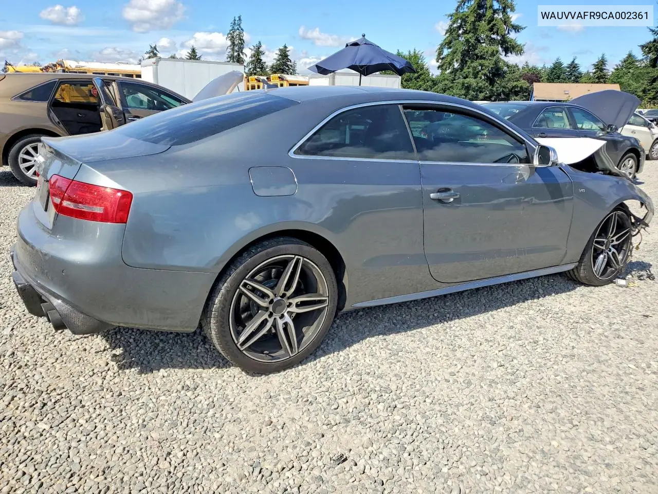 2012 Audi S5 Prestige VIN: WAUVVAFR9CA002361 Lot: 60283076