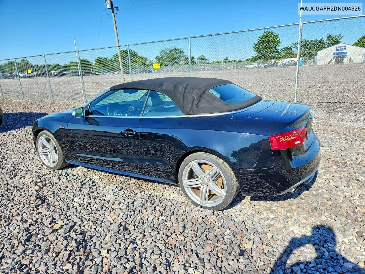 2013 Audi S5 Premium Plus VIN: WAUCGAFH2DN004326 Lot: 58275346