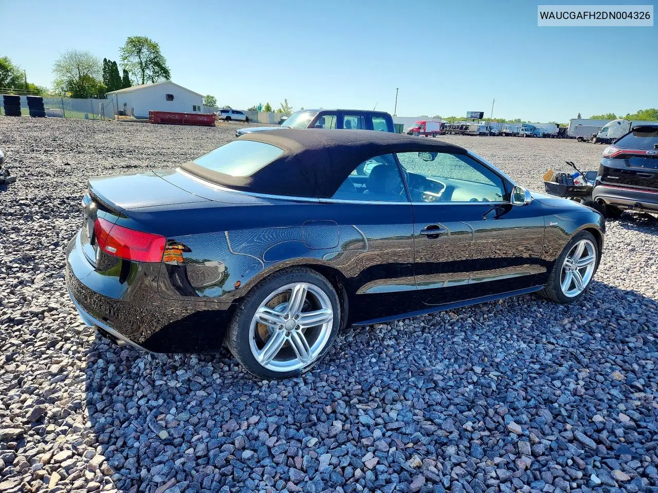 2013 Audi S5 Premium Plus VIN: WAUCGAFH2DN004326 Lot: 58275346