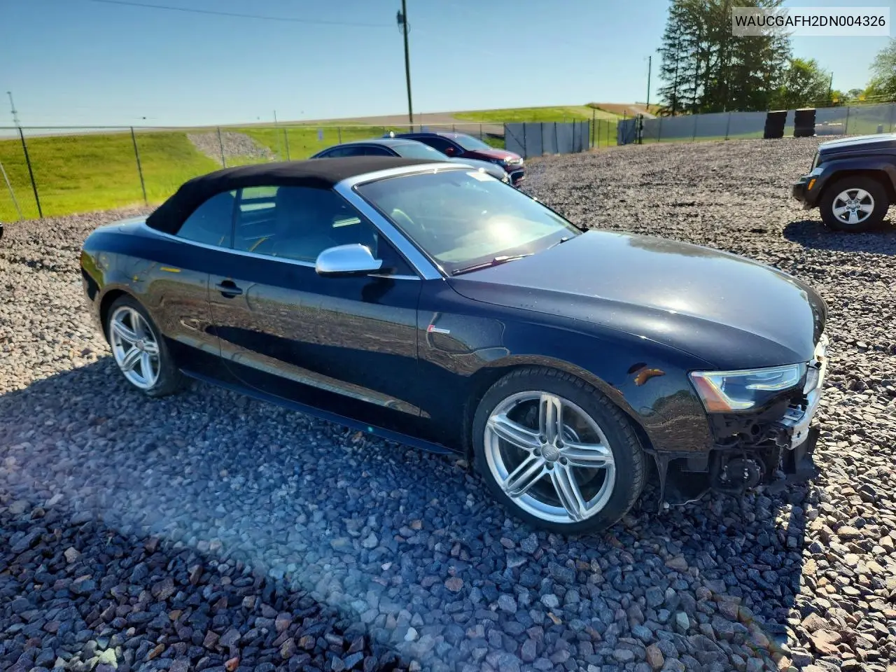 2013 Audi S5 Premium Plus VIN: WAUCGAFH2DN004326 Lot: 58275346