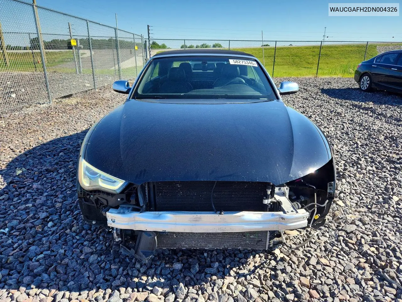 2013 Audi S5 Premium Plus VIN: WAUCGAFH2DN004326 Lot: 58275346