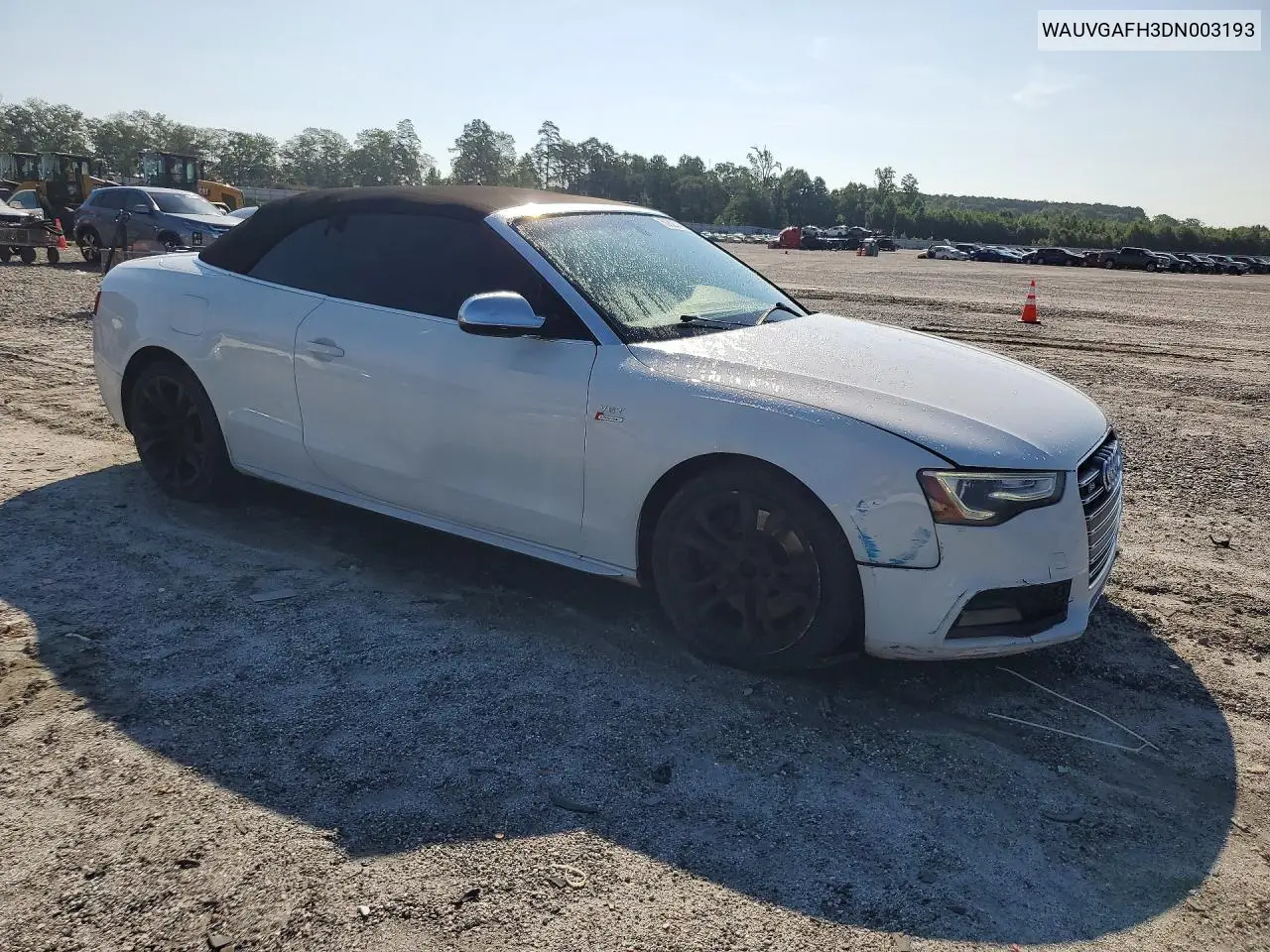 2013 Audi S5 Prestige VIN: WAUVGAFH3DN003193 Lot: 59823146