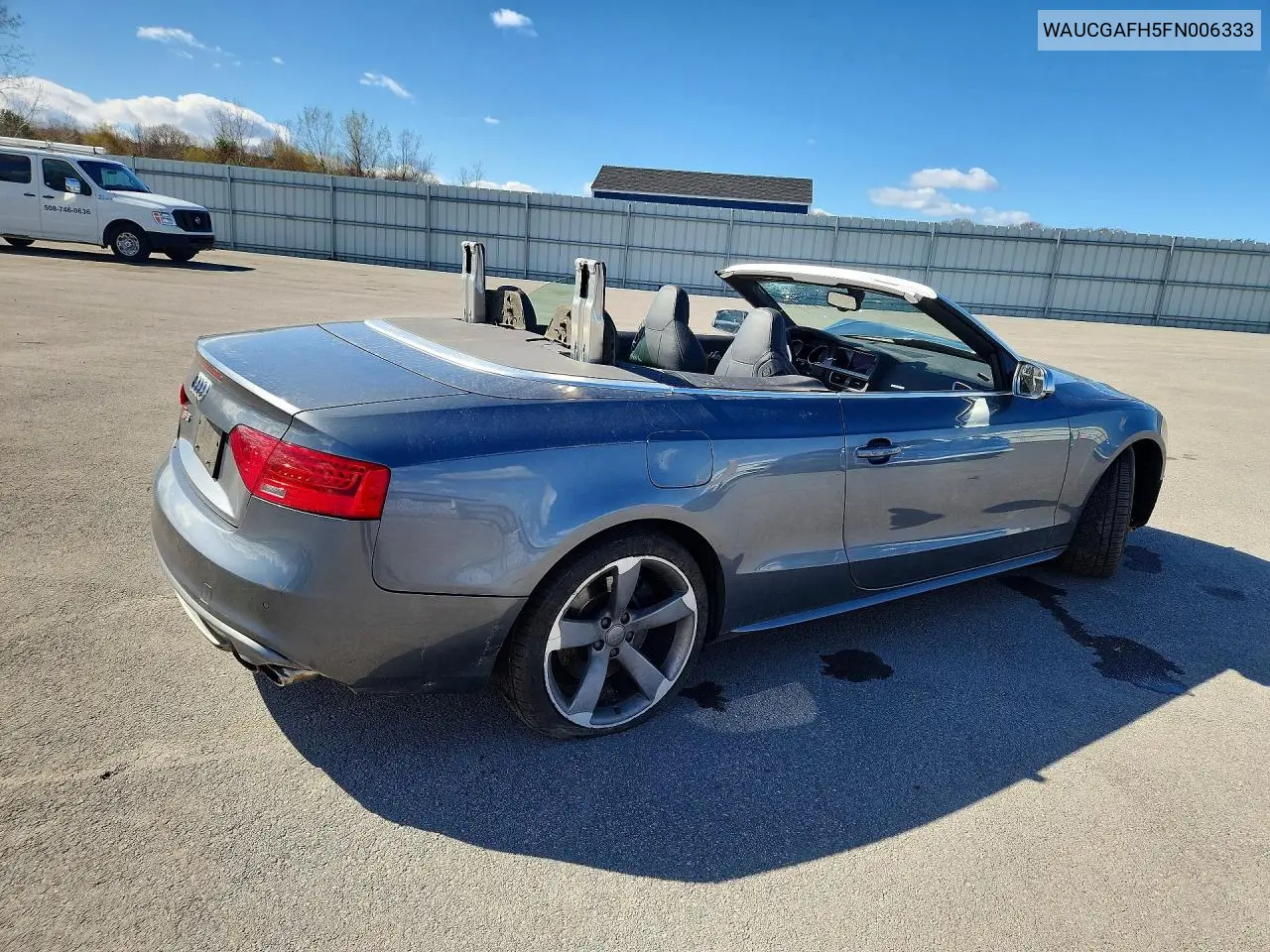 2015 Audi S5 Premium Plus VIN: WAUCGAFH5FN006333 Lot: 50582566