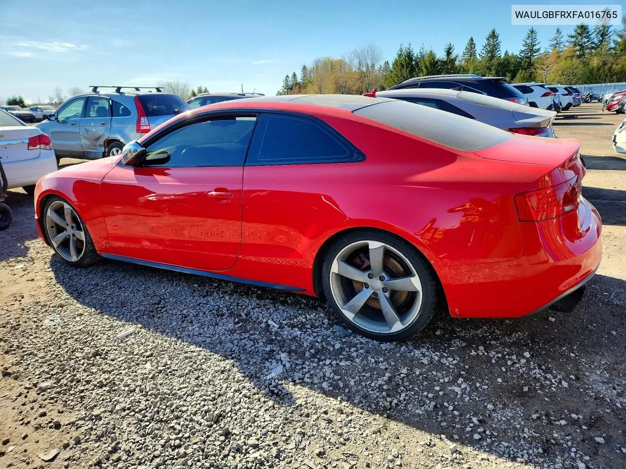2015 Audi S5 Technik VIN: WAULGBFRXFA016765 Lot: 50811636
