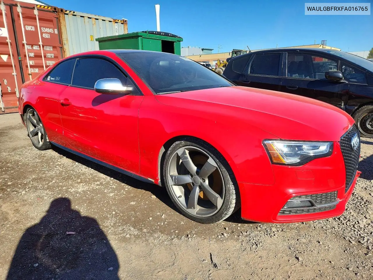 2015 Audi S5 Technik VIN: WAULGBFRXFA016765 Lot: 50811636