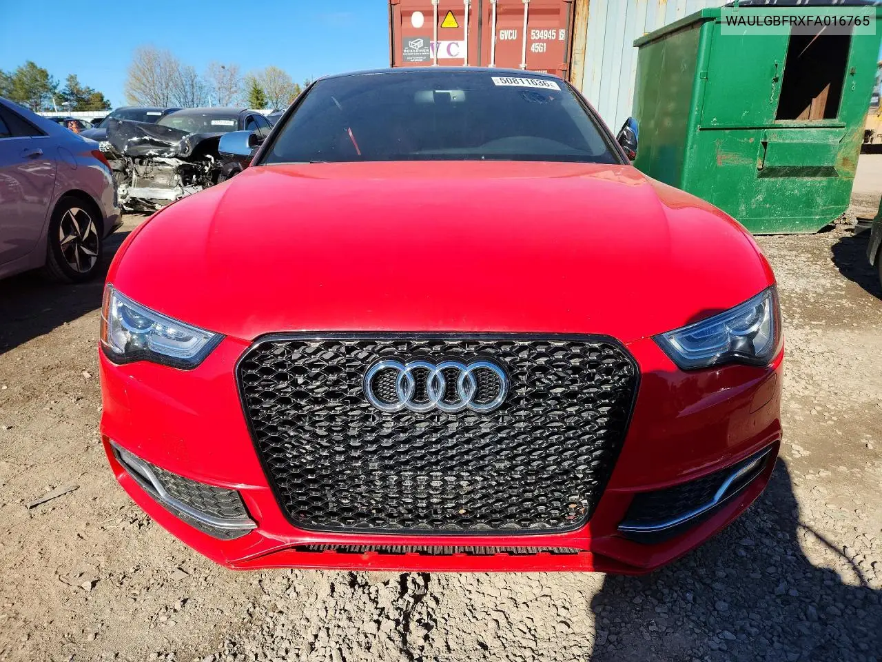 2015 Audi S5 Technik VIN: WAULGBFRXFA016765 Lot: 50811636