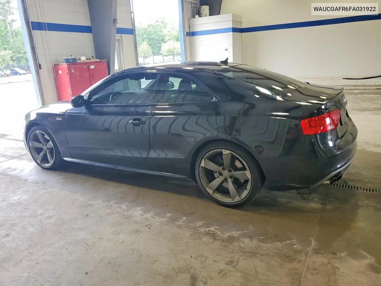 2015 Audi S5 Premium Plus VIN: WAUCGAFR6FA031922 Lot: 55087816