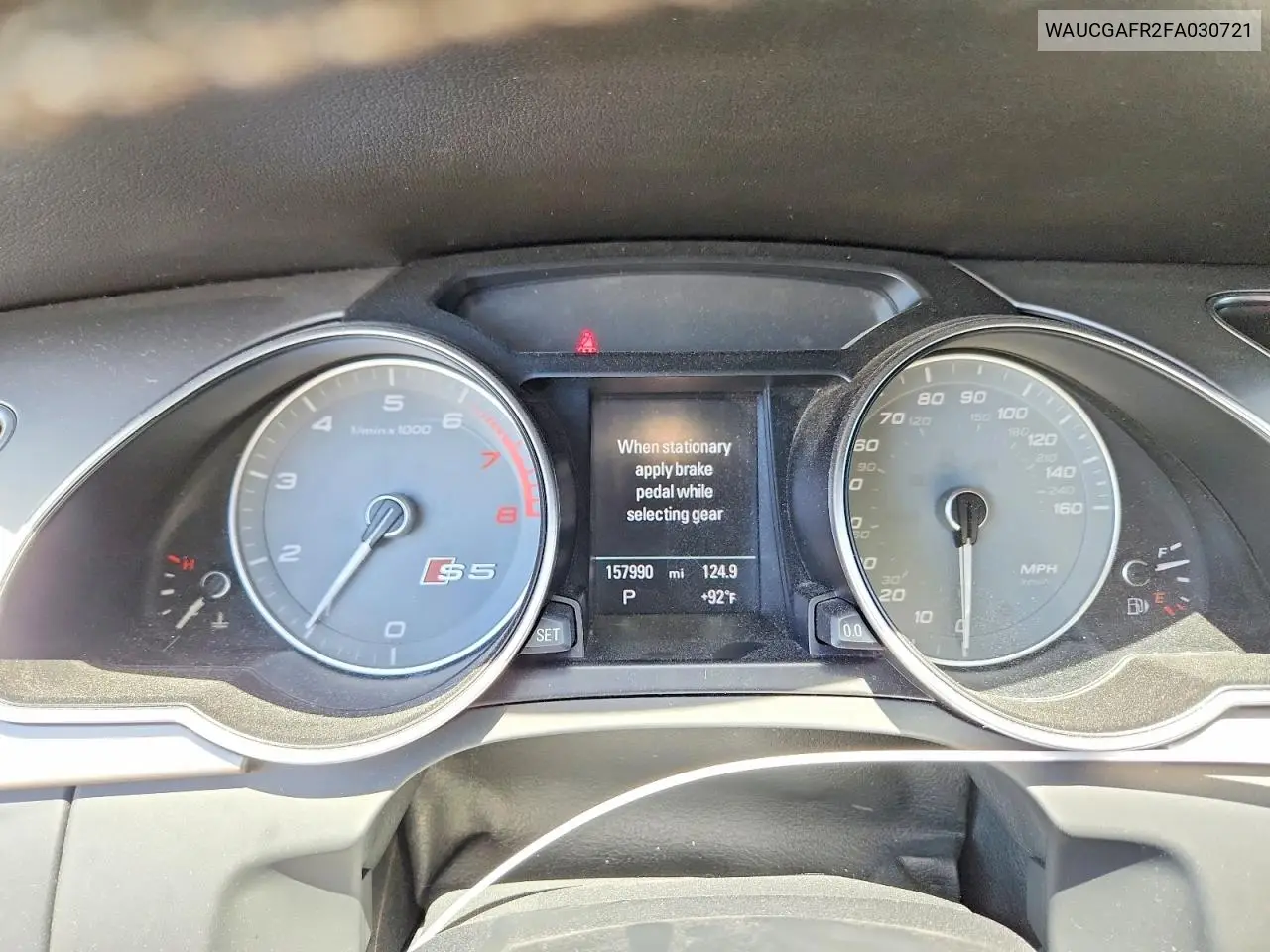 2015 Audi S5 Premium Plus VIN: WAUCGAFR2FA030721 Lot: 56966206