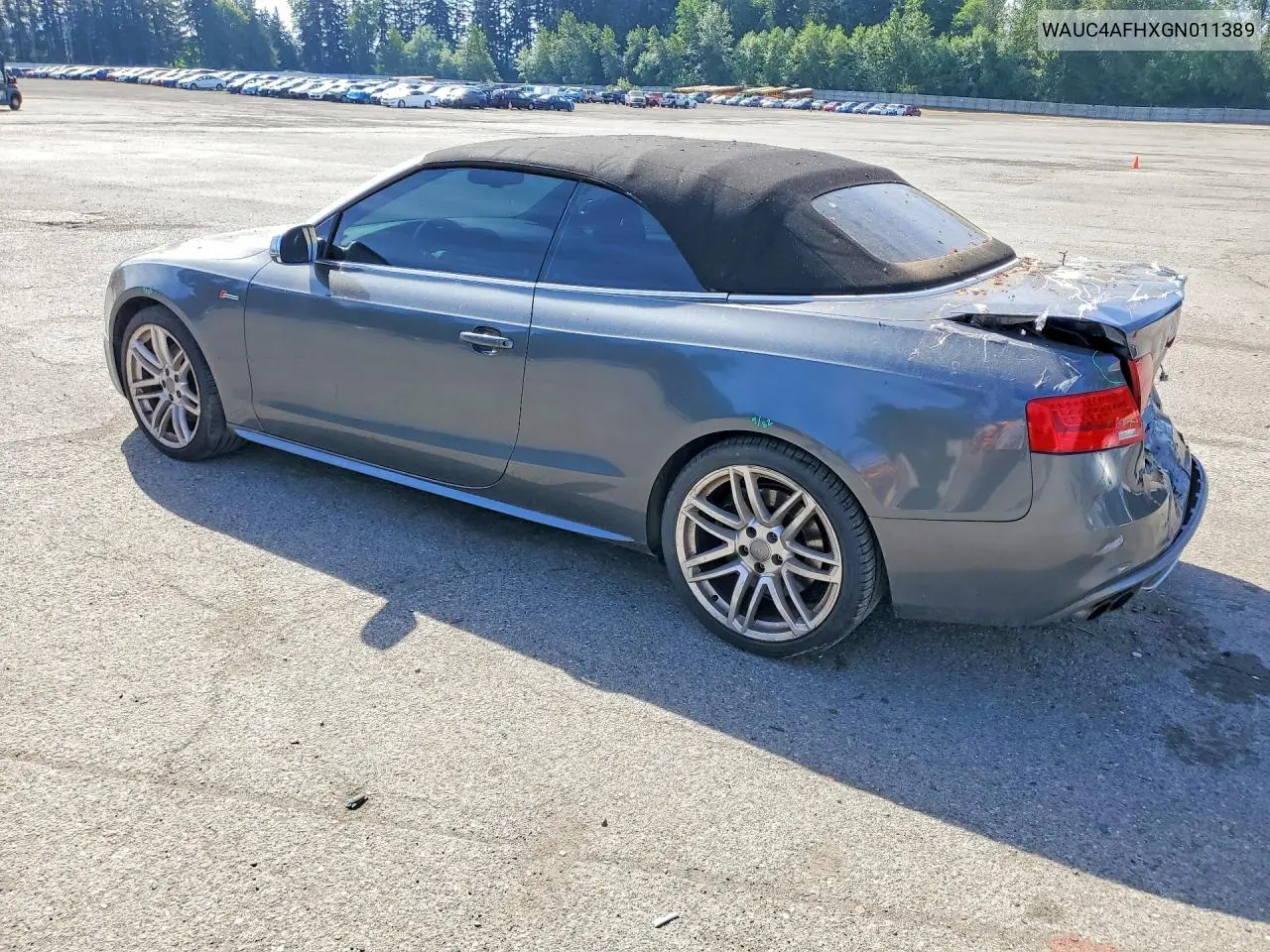2016 Audi S5 Premium Plus VIN: WAUC4AFHXGN011389 Lot: 52378756