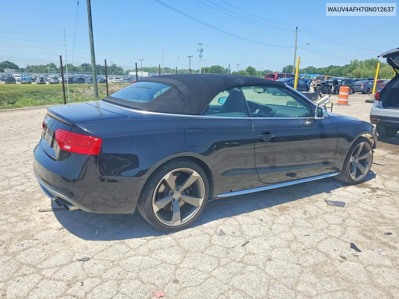2016 Audi S5 Prestige VIN: WAUV4AFH7GN012637 Lot: 60178236