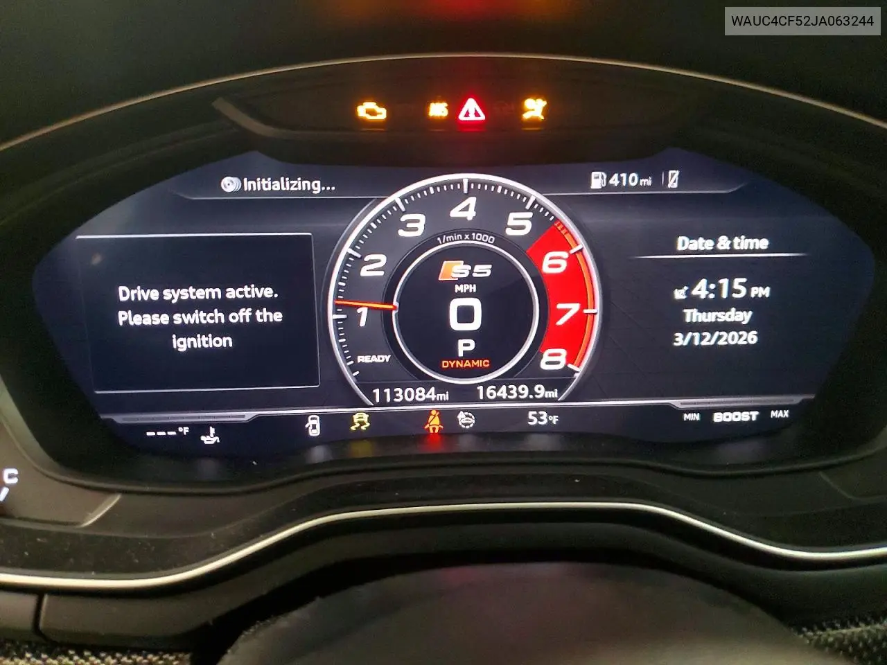 2018 Audi S5 Prestige VIN: WAUC4CF52JA063244 Lot: 45941236