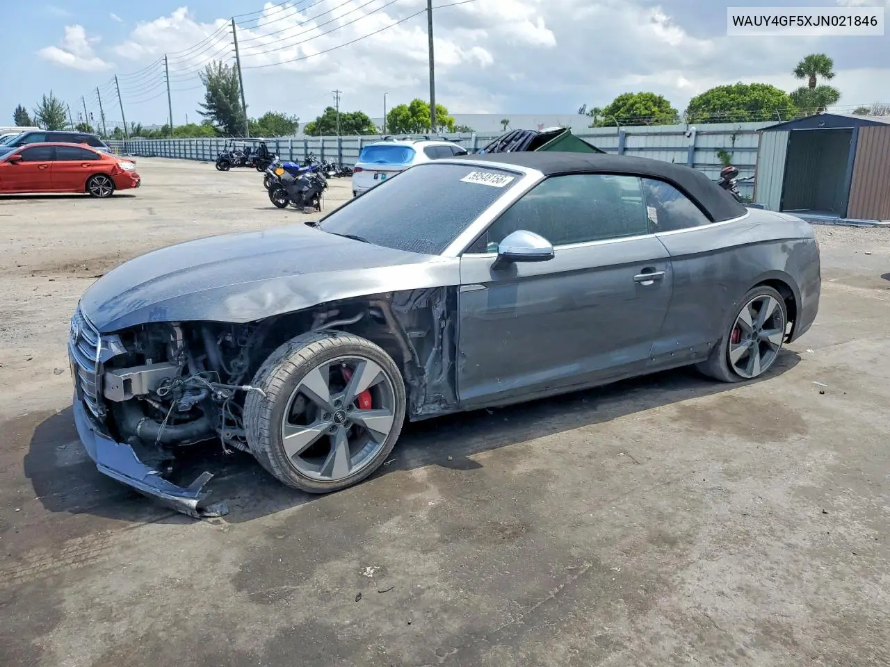 WAUY4GF5XJN021846 2018 Audi S5 Premium Plus