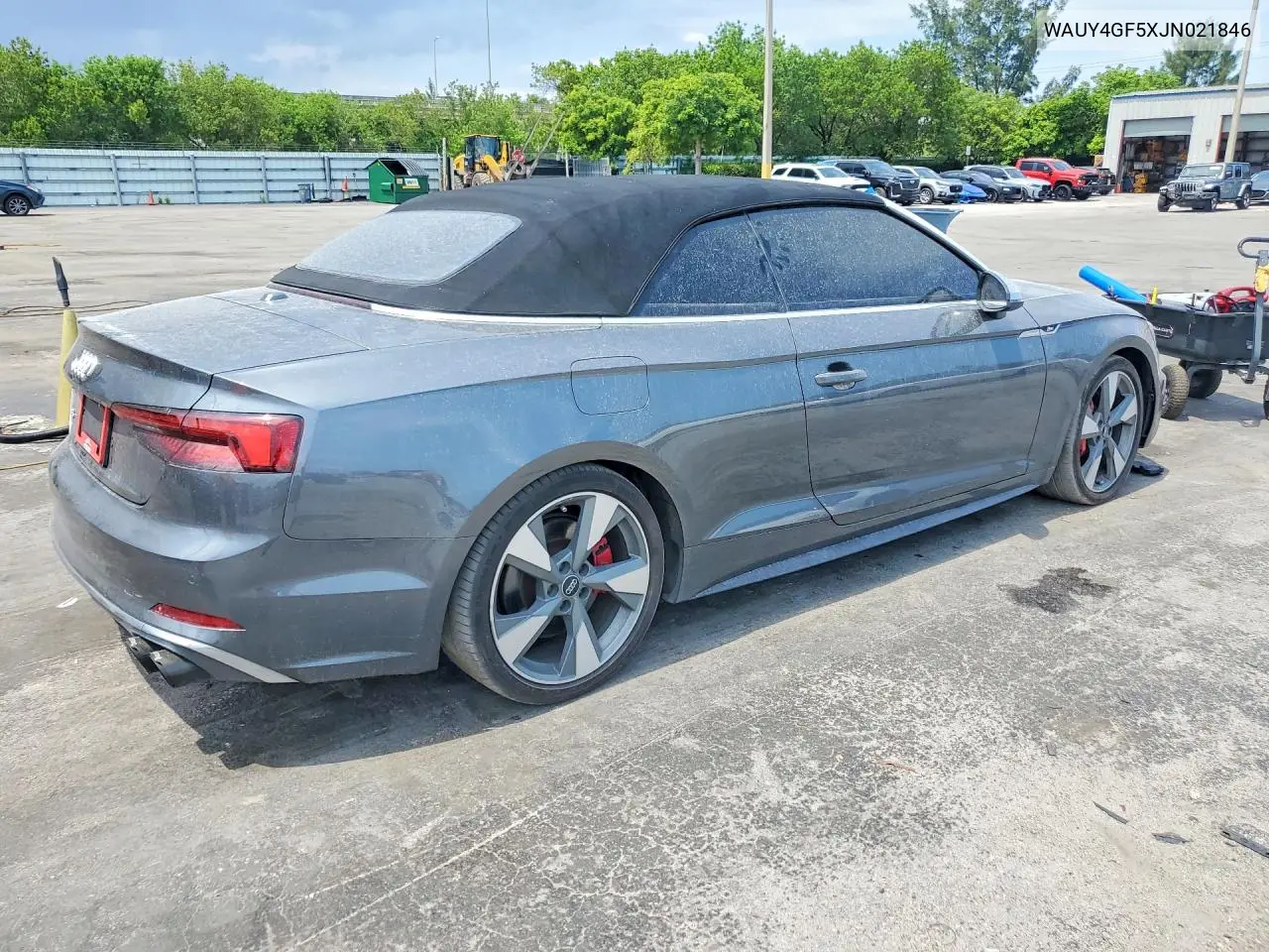 WAUY4GF5XJN021846 2018 Audi S5 Premium Plus