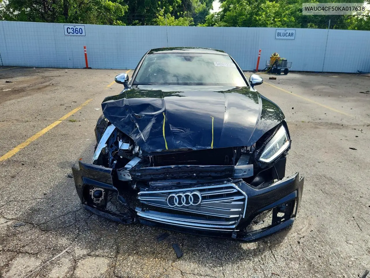 2019 Audi S5 Prestige VIN: WAUC4CF50KA017638 Lot: 54901256