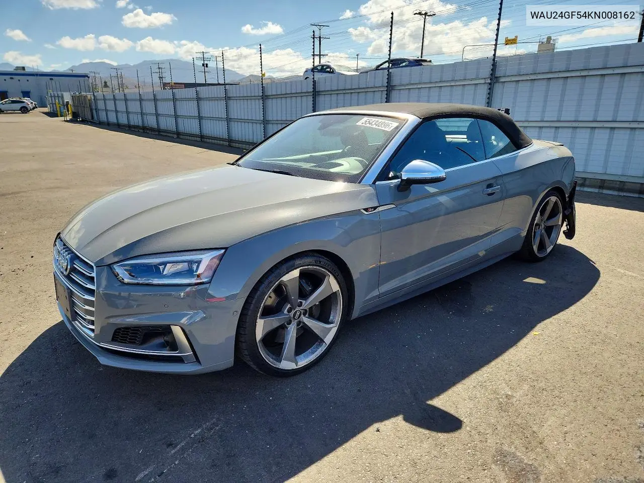 2019 Audi S5 Prestige VIN: WAU24GF54KN008162 Lot: 55434896