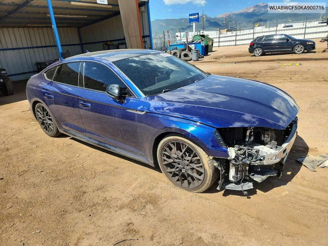 2019 Audi Rs5 VIN: WUABWCF50KA900716 Lot: 56838646