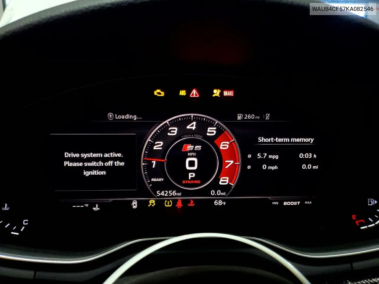 2019 Audi S5 Premium Plus VIN: WAUB4CF57KA082546 Lot: 56990256