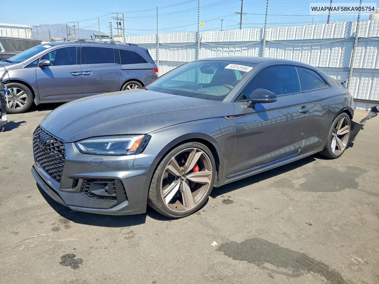 2019 Audi Rs5 VIN: WUAPWAF58KA905754 Lot: 60053986