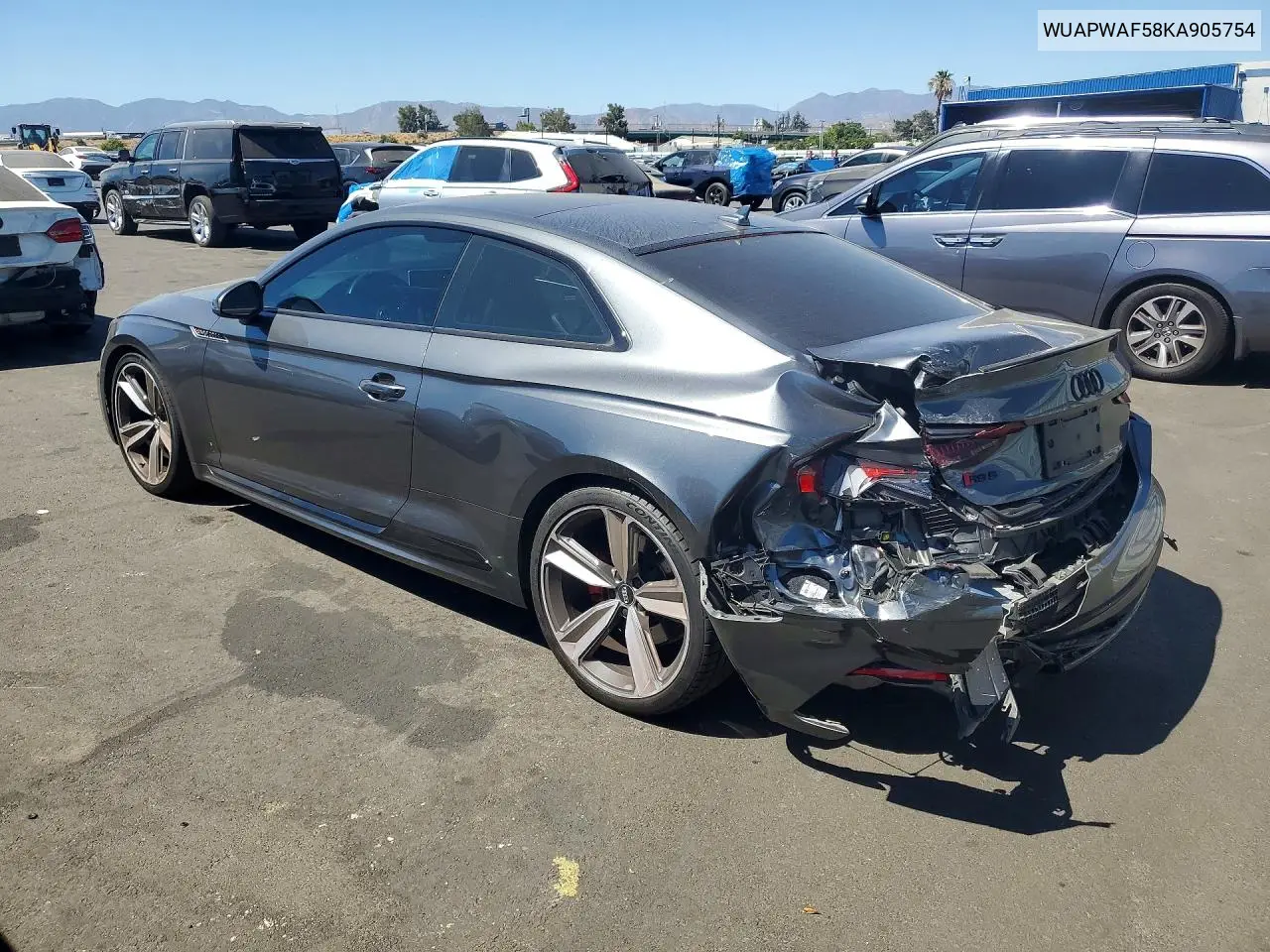 2019 Audi Rs5 VIN: WUAPWAF58KA905754 Lot: 60053986