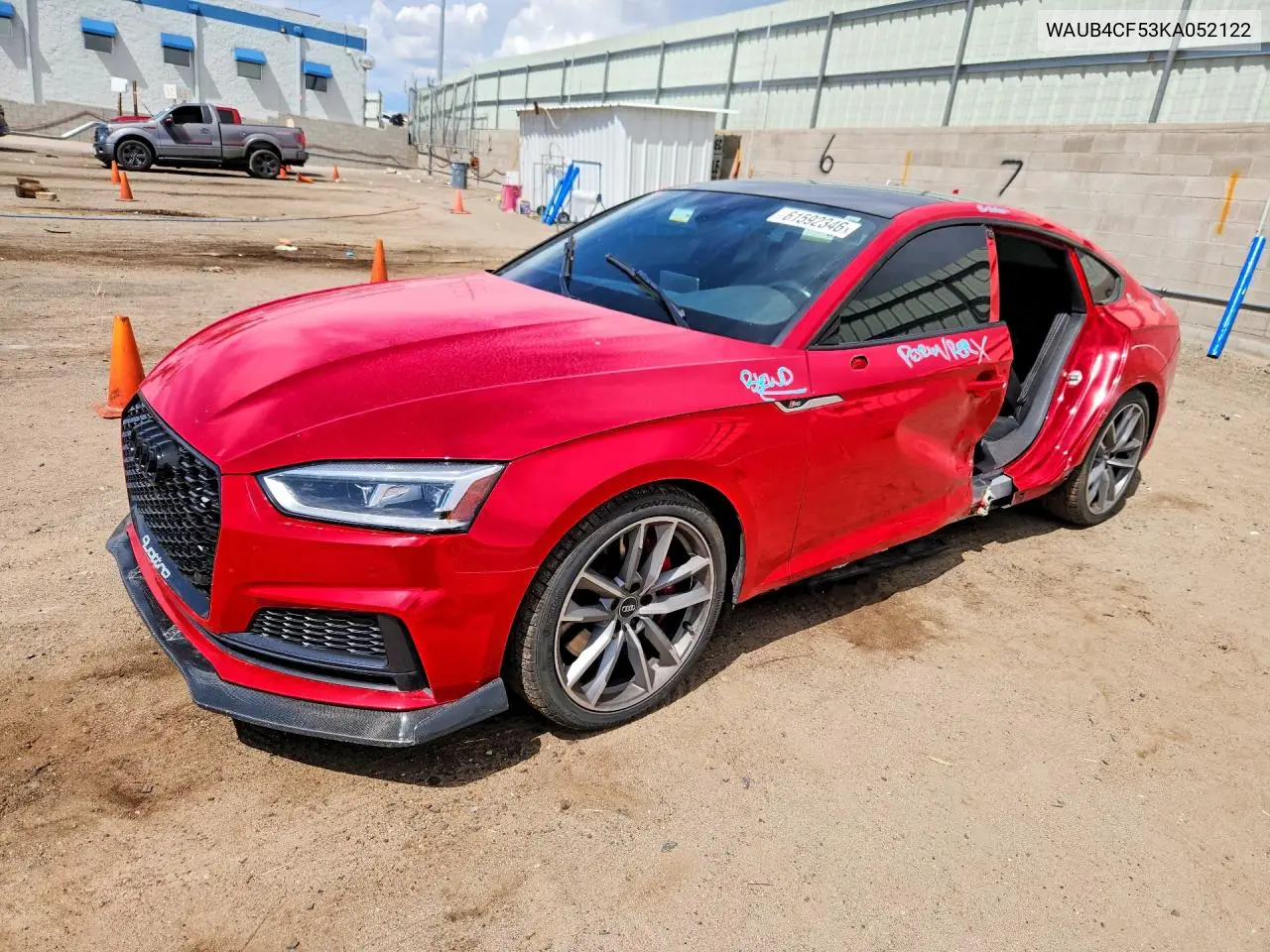 2019 Audi S5 Premium Plus VIN: WAUB4CF53KA052122 Lot: 61592346