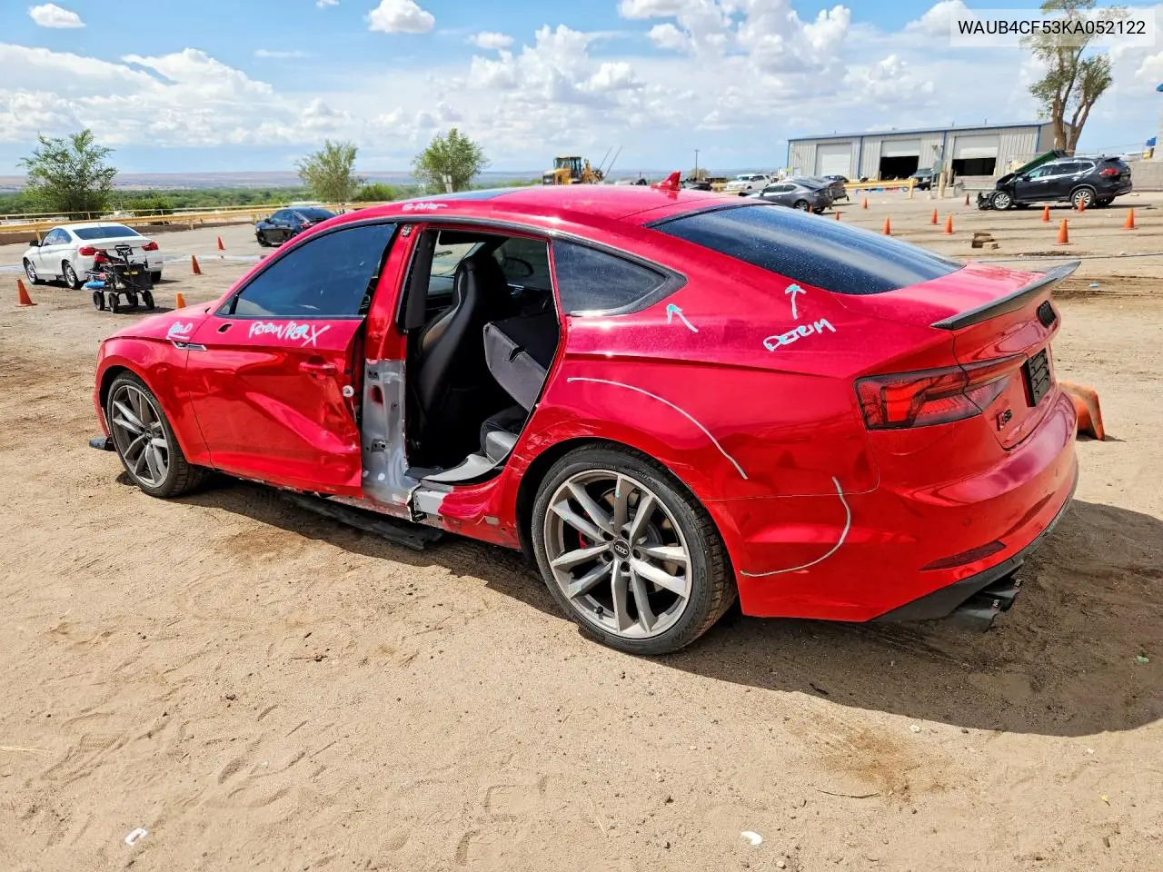 2019 Audi S5 Premium Plus VIN: WAUB4CF53KA052122 Lot: 61592346
