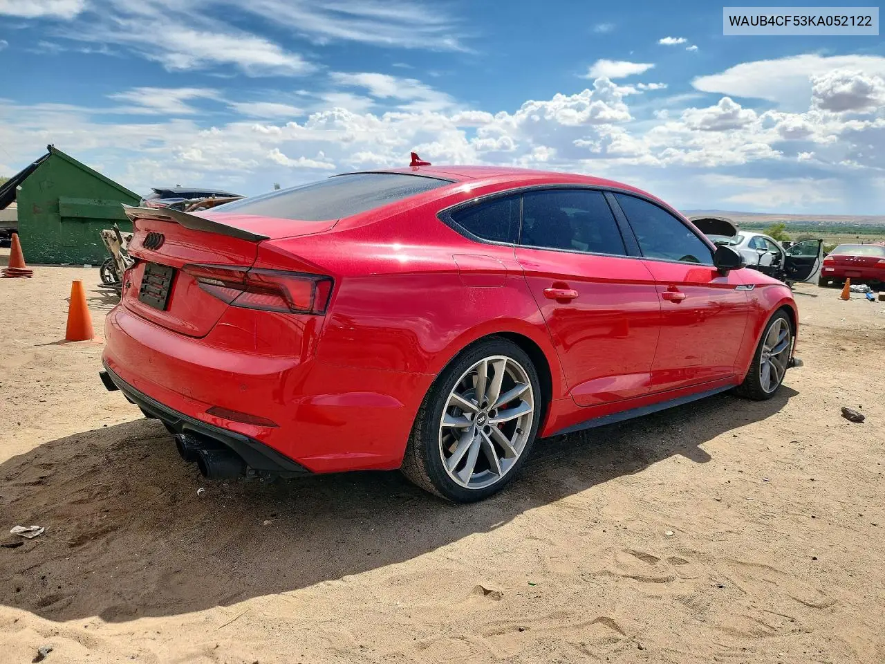 2019 Audi S5 Premium Plus VIN: WAUB4CF53KA052122 Lot: 61592346