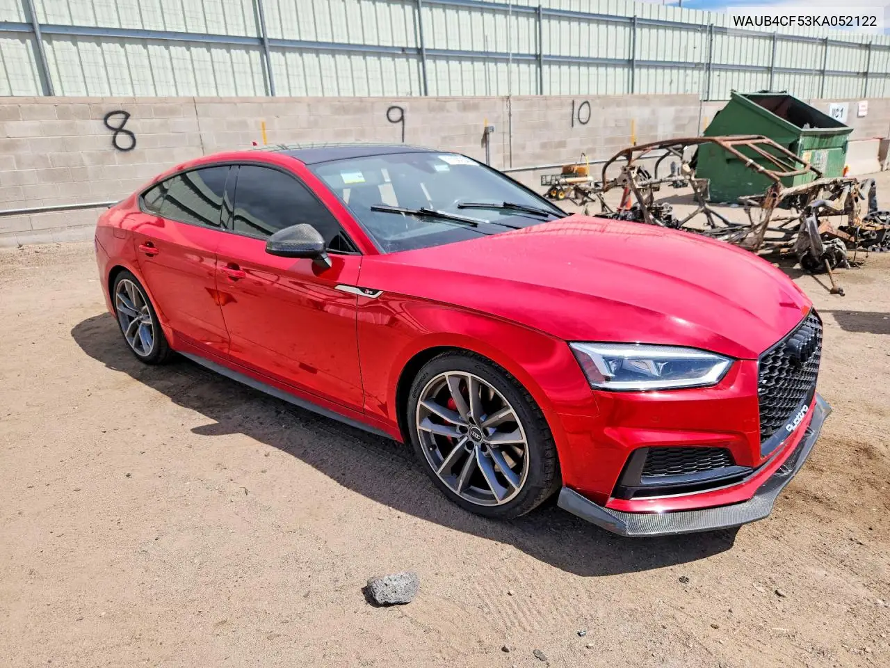 2019 Audi S5 Premium Plus VIN: WAUB4CF53KA052122 Lot: 61592346