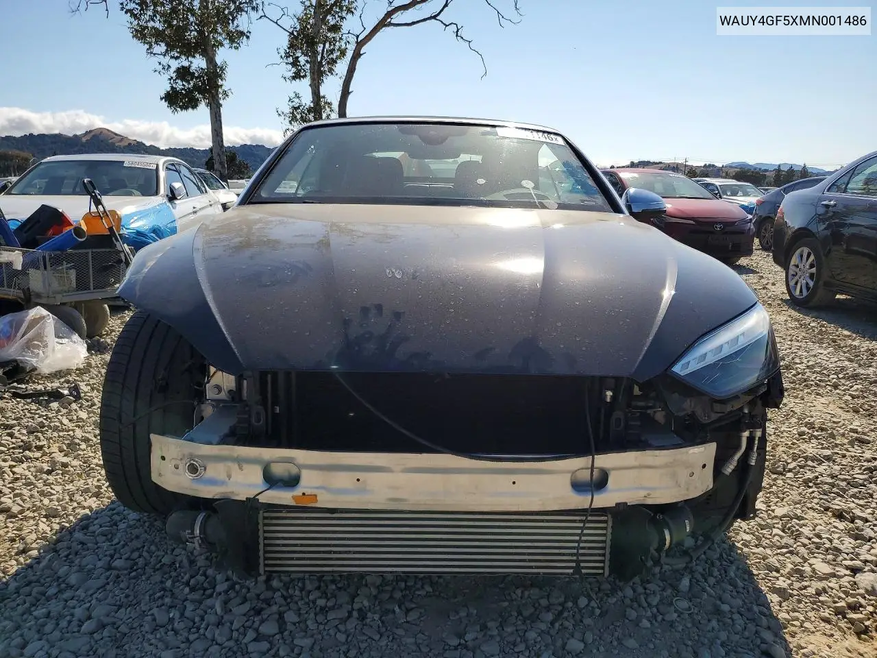 2021 Audi S5 Prestige VIN: WAUY4GF5XMN001486 Lot: 57914146