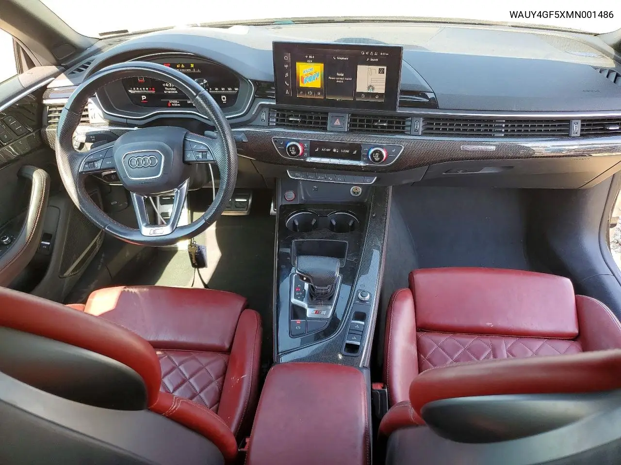 2021 Audi S5 Prestige VIN: WAUY4GF5XMN001486 Lot: 57914146