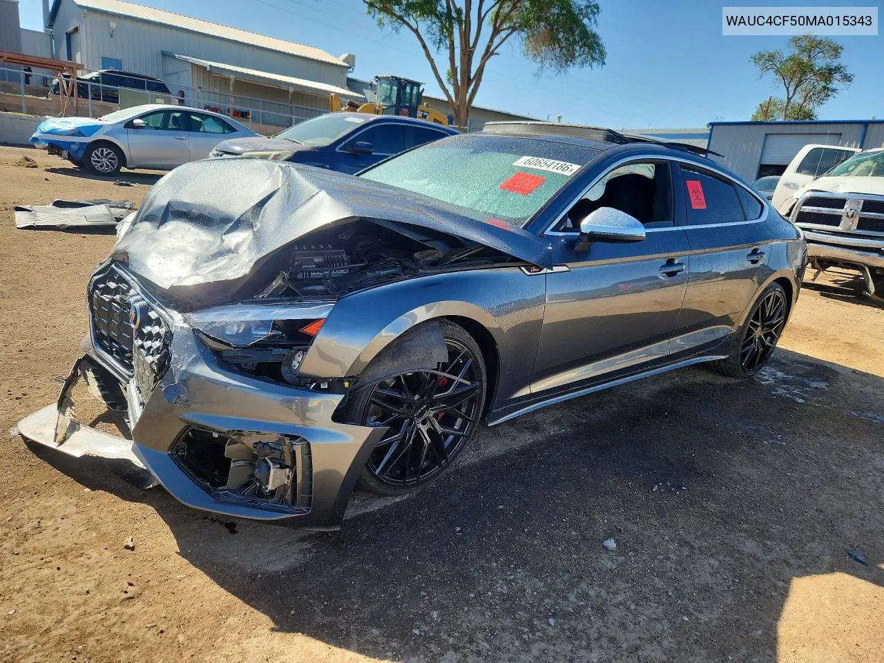 2021 Audi S5 Premium Plus VIN: WAUC4CF50MA015343 Lot: 60654186
