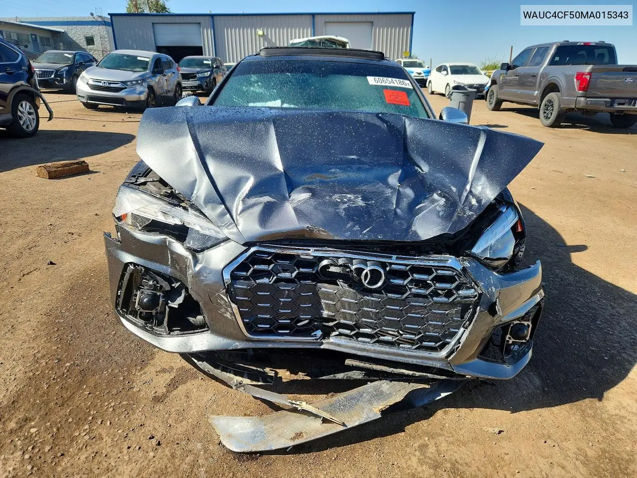 2021 Audi S5 Premium Plus VIN: WAUC4CF50MA015343 Lot: 60654186