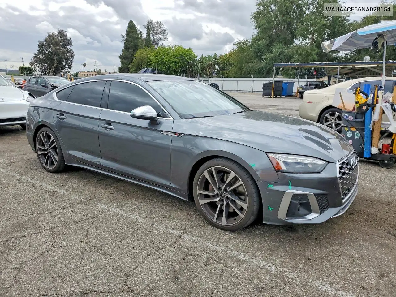 2022 Audi S5 Premium VIN: WAUA4CF56NA028154 Lot: 54552046