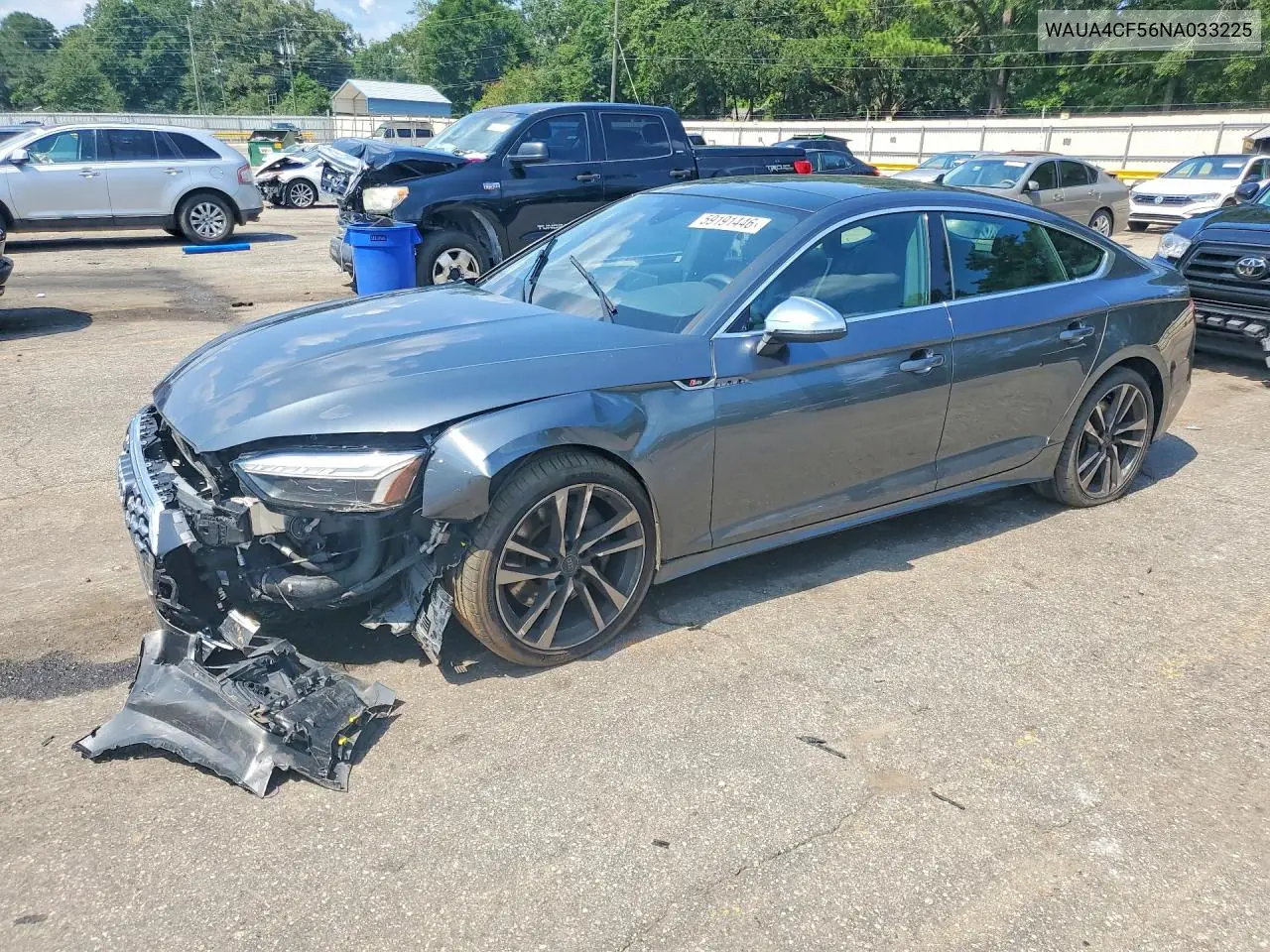 2022 Audi S5 Premium VIN: WAUA4CF56NA033225 Lot: 59191446