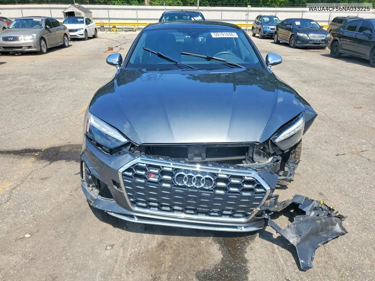 2022 Audi S5 Premium VIN: WAUA4CF56NA033225 Lot: 59191446