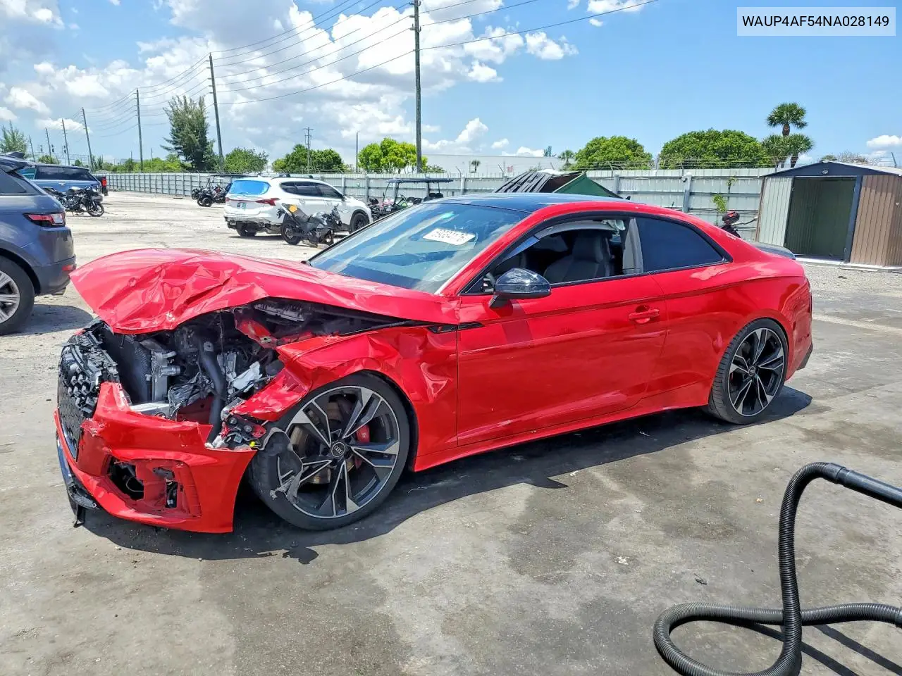 2022 Audi S5 Premium Plus VIN: WAUP4AF54NA028149 Lot: 59334176