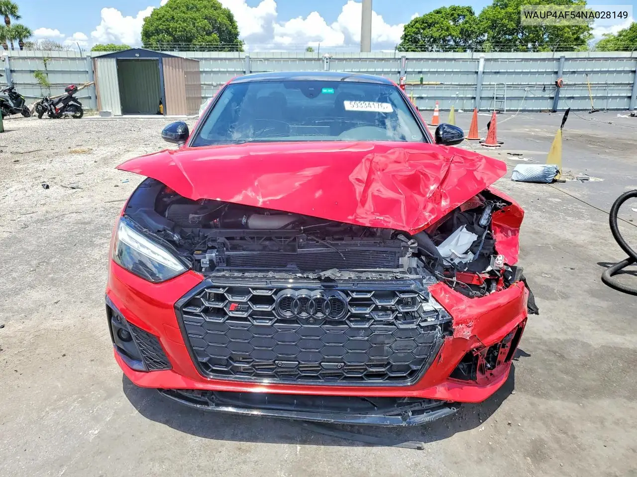 2022 Audi S5 Premium Plus VIN: WAUP4AF54NA028149 Lot: 59334176