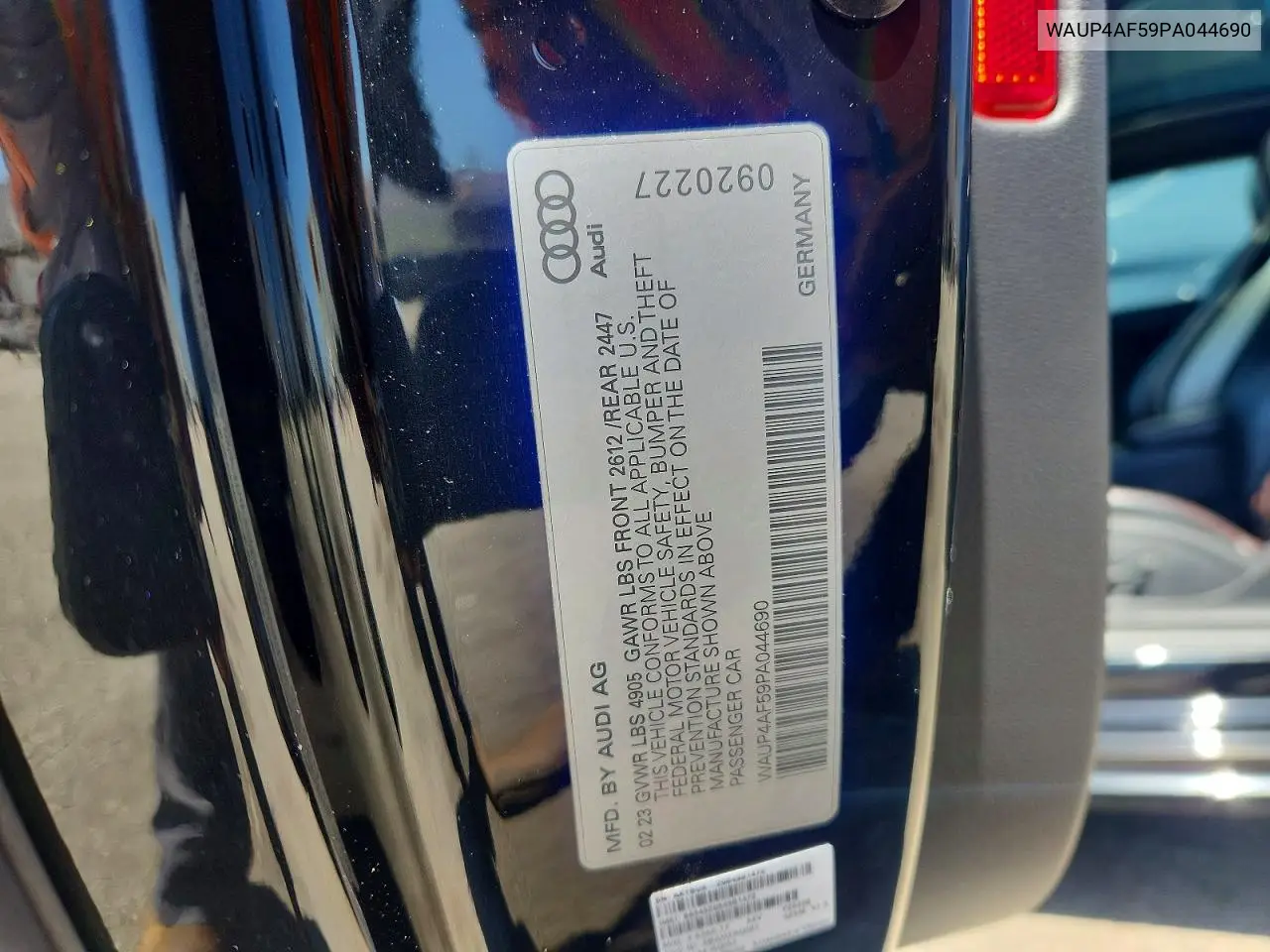 2023 Audi S5 Premium Plus VIN: WAUP4AF59PA044690 Lot: 57757106